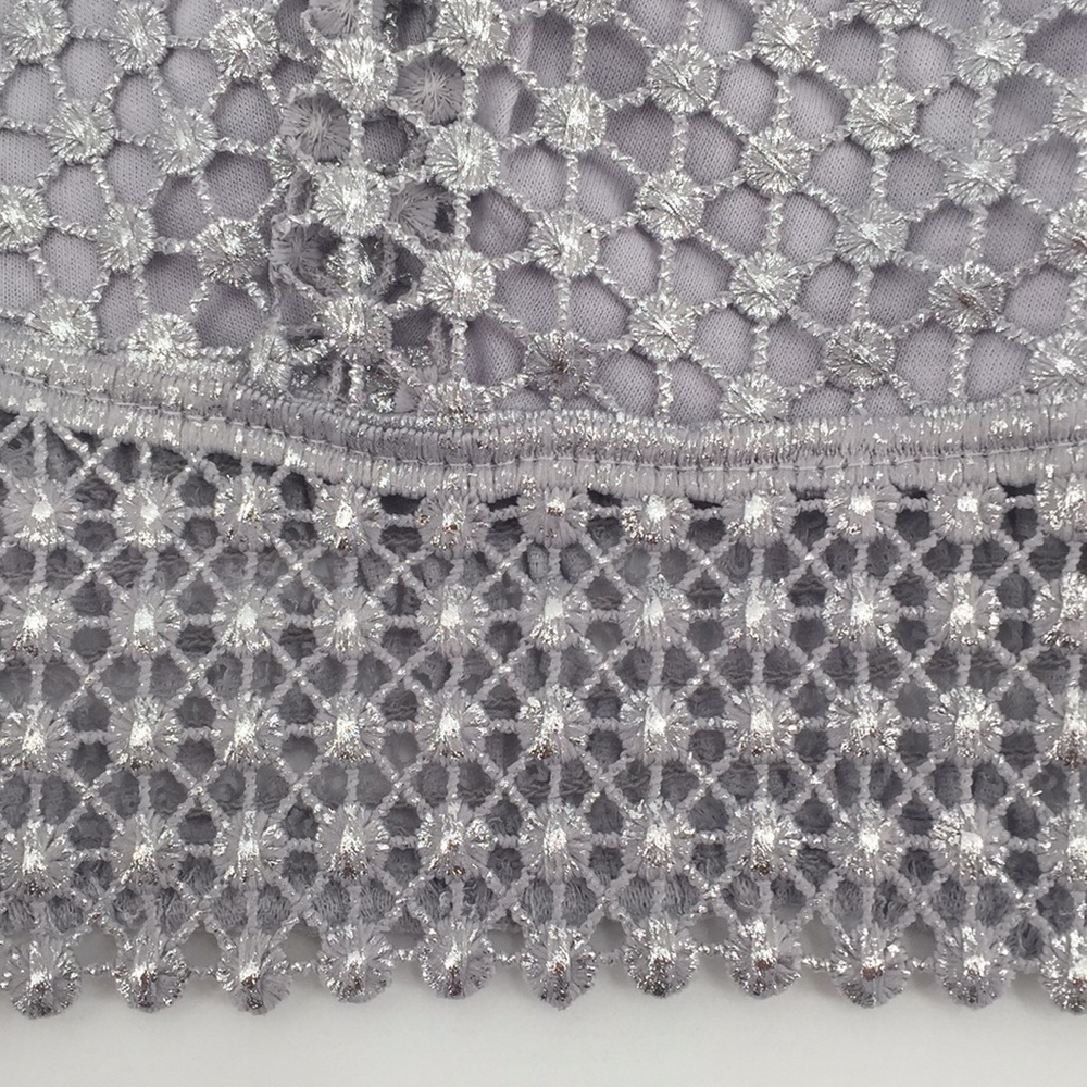 NWT Free People Constellation Bra Crochet Silver S - Picture 5 of 9